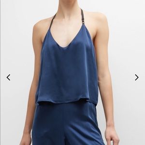 NWT Lunya washable silk cami pj set blue